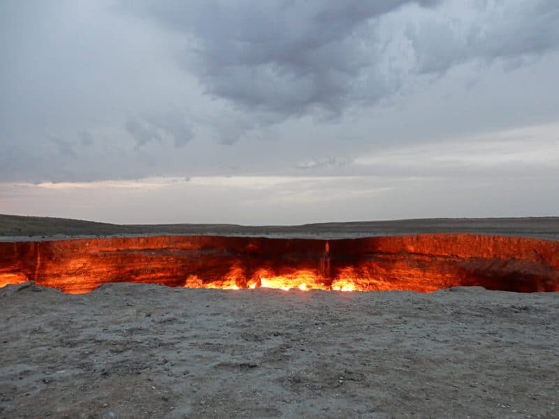 The Door to Hell at Darvaza, Turkmenistan, dark tourist