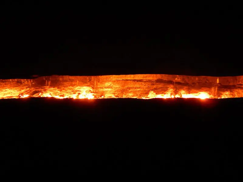The Darvaza Gas Crater at Night