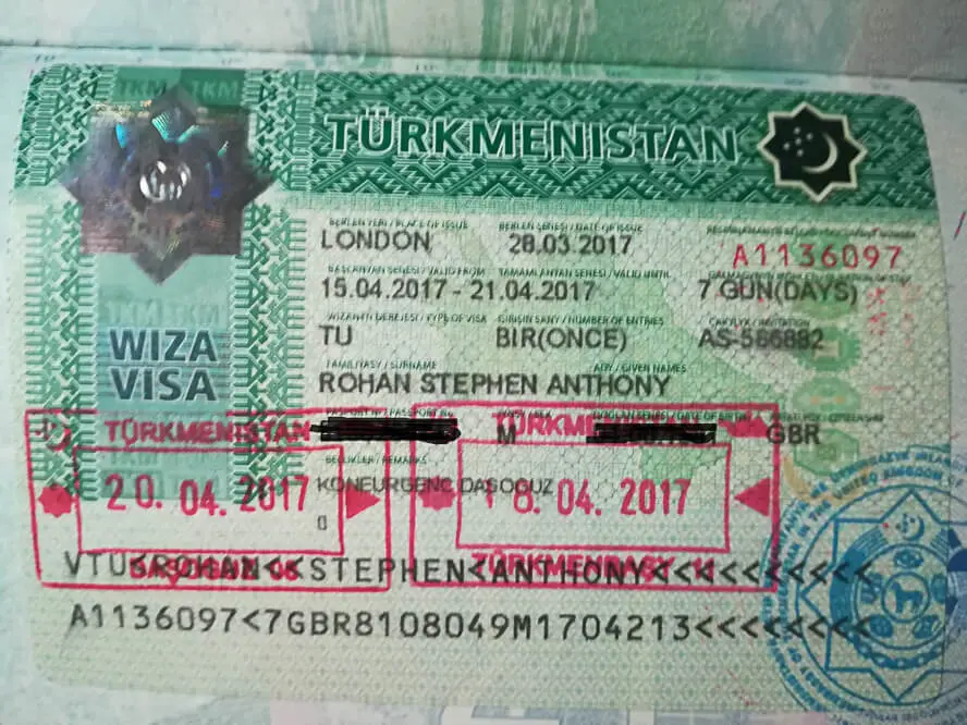 Turkmenistan VISA